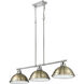 Yep Duncan Island Light Ceiling Light in Chrome, Aged Brass