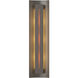 Gallery 3 Light 7.1 inch Dark Smoke ADA Sconce Wall Light in Amber