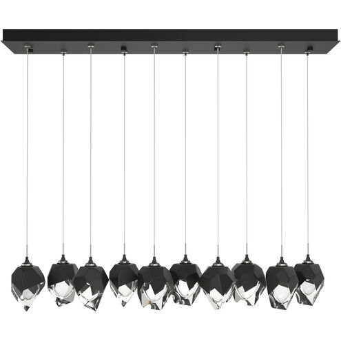 Chrysalis 10 Light 8.5 inch Black Pendant Ceiling Light in Black Crystal, Small