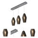 Mila 3 Light 36 inch Satin Nickel Linear Pendant Ceiling Light