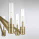 Rohe 8 Light 28 inch Oxidized Brass with Clear Chandelier Ceiling Light in Antique Brass