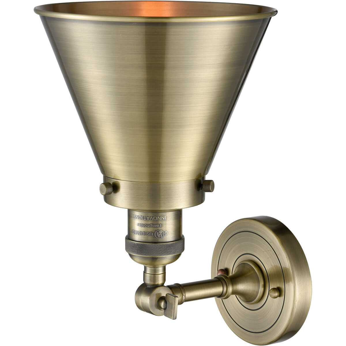 Franklin Restoration Appalachian 1 Light 8 inch Antique Brass Semi-Flush Mount Ceiling Light in Incandescent, Franklin Restoration