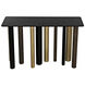 Tessio 48 X 15 inch Matte Black with Brass and Aged Brass Console