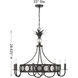 Hearst 8 Light 33 inch Black Tourmaline Chandelier Ceiling Light