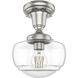 Saddle Creek 1 Light 7.5 inch Brushed Nickel Mini Pendant Ceiling Light