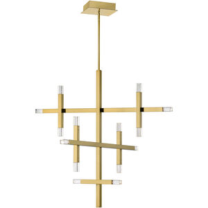 Francesca LED 35.5 inch Aged Brass Chandelier Ceiling Light
