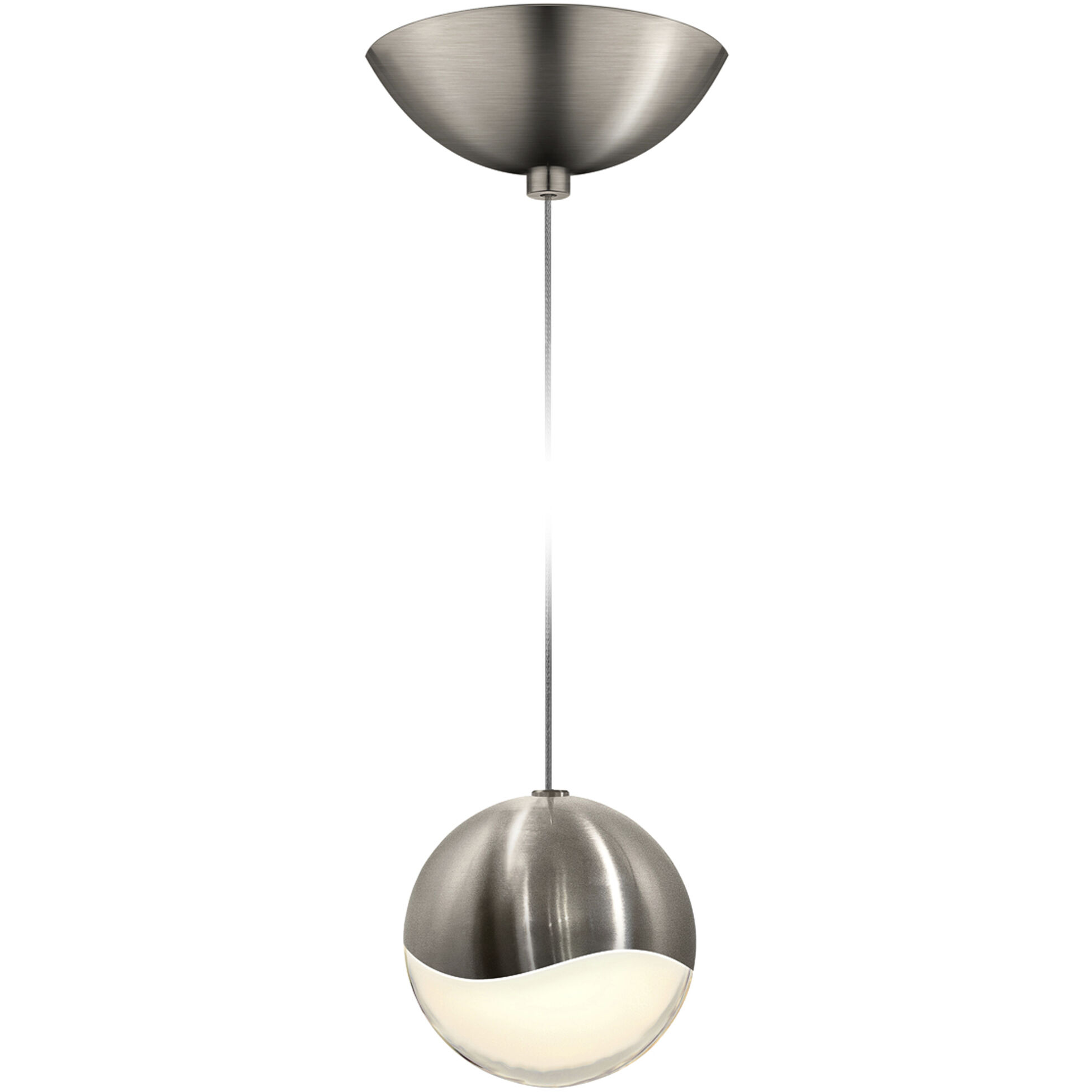 Grapes LED 3.75 inch Satin Nickel Pendant Ceiling Light in Large