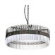 Metro 9 Light 24 inch Clear and Smokey Chrome Pendant Ceiling Light, Flambeau