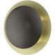 Ventura 2 Light 11 inch English Bronze with Antique Brass Reflector Semi-Flush/Wall Sconce Ceiling Light, Medium