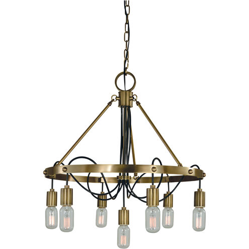 Felix 7 Light 22 inch Antique Brass Dining Chandelier Ceiling Light