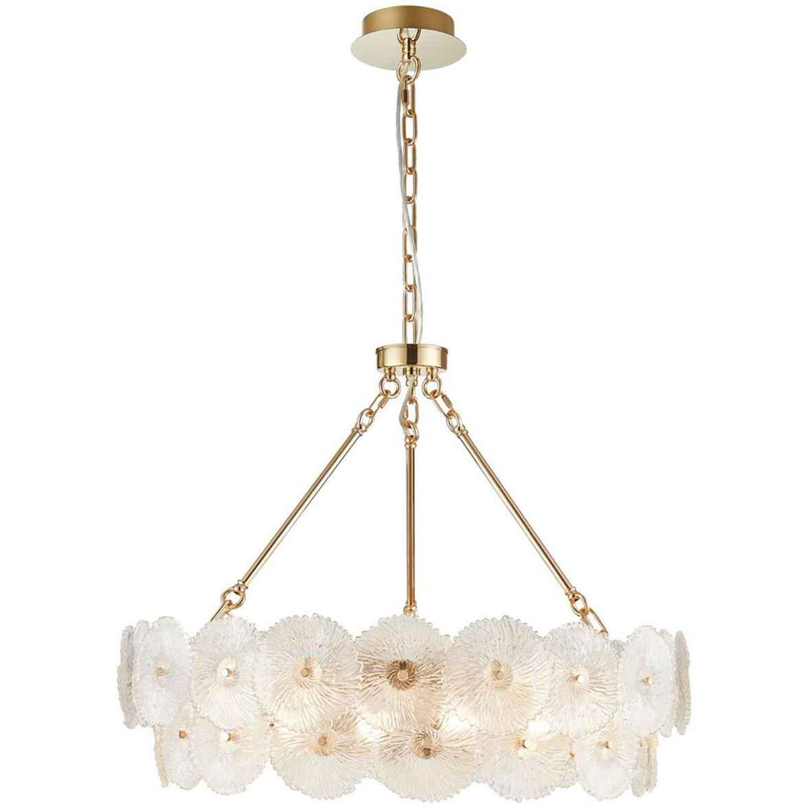 Bloom LED 31.5 inch Brass Chandelier Ceiling Light
