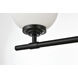 Ansley 3 Light 24 inch Black Bath Sconce Wall Light