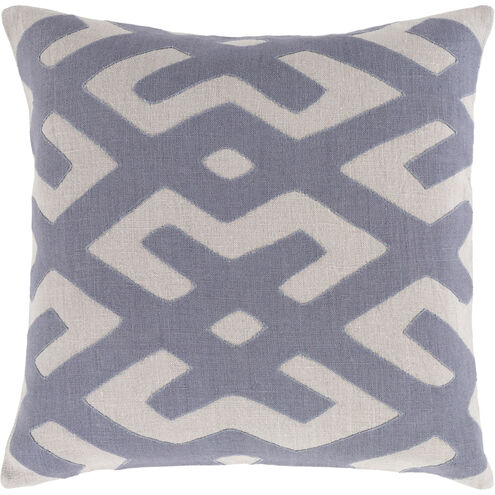 Nairobi 22 X 22 inch Navy and Light Gray Throw Pillow