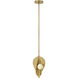 Pod LED 8.25 inch Legacy Brass Pendant Ceiling Light
