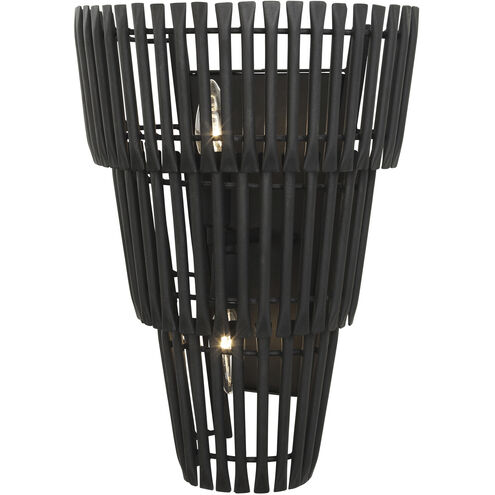 Apollo 2 Light 12 inch Carbon Black Wall Sconce Wall Light