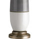 Urbino 35 inch 150 watt Pyrite Bronze/Gray/White Crackle Table Lamp Portable Light