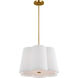 kate spade new york Bronte 3 Light 22 inch Burnished Brass Hanging Shade Pendant Ceiling Light