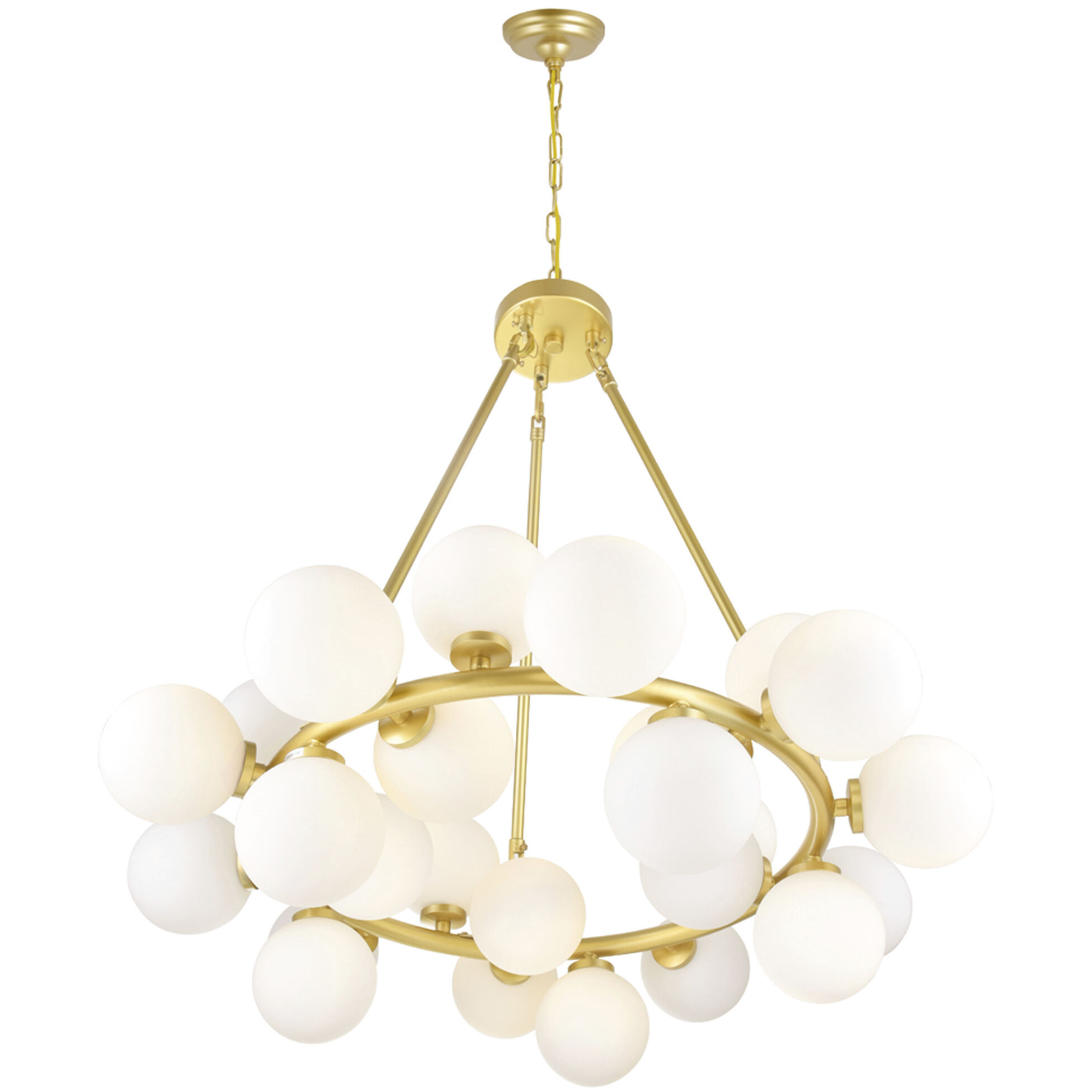 Arya LED 26 inch Satin Gold Chandelier Ceiling Light
