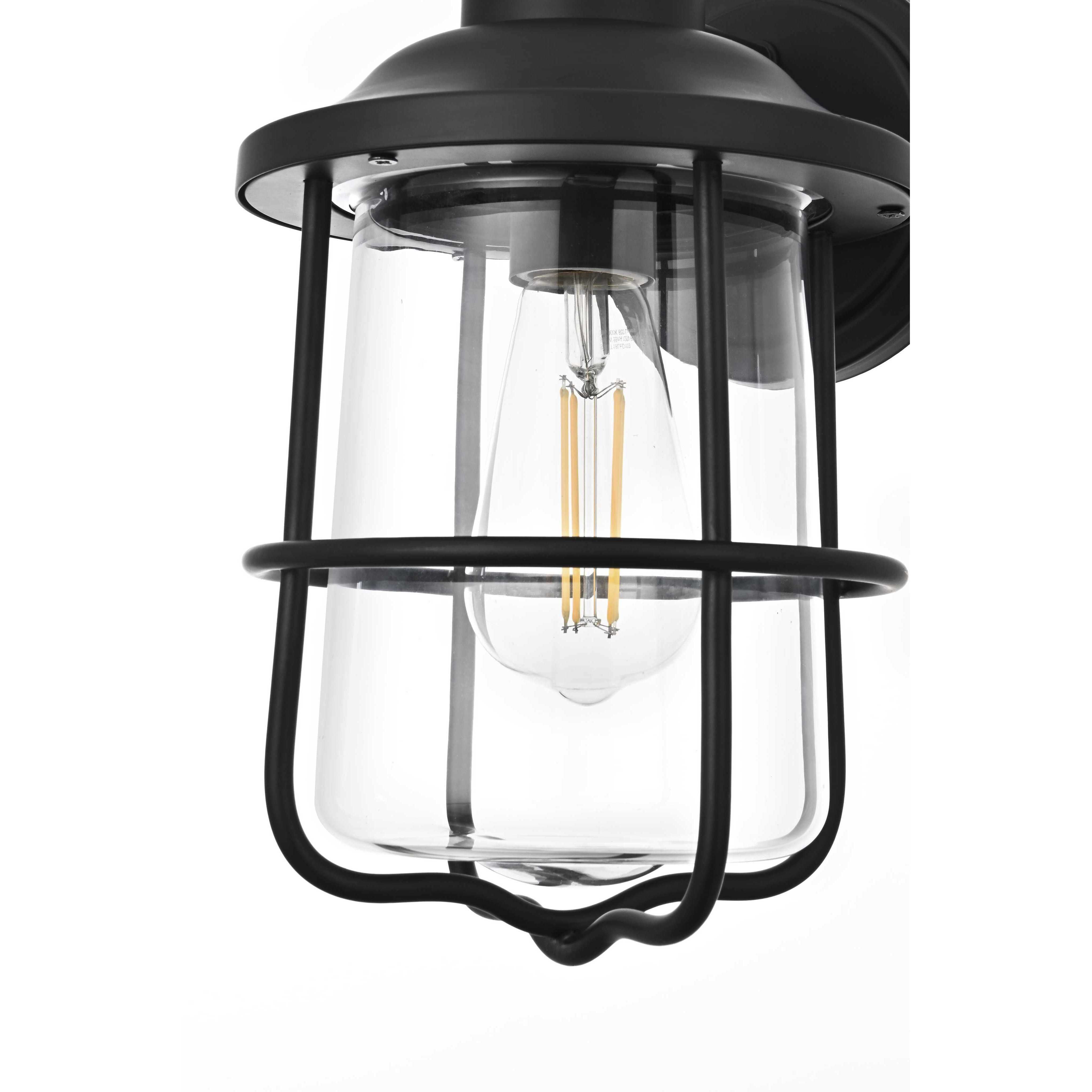 Huxley 1 Light 11.5 inch Black Outdoor Wall Sconce