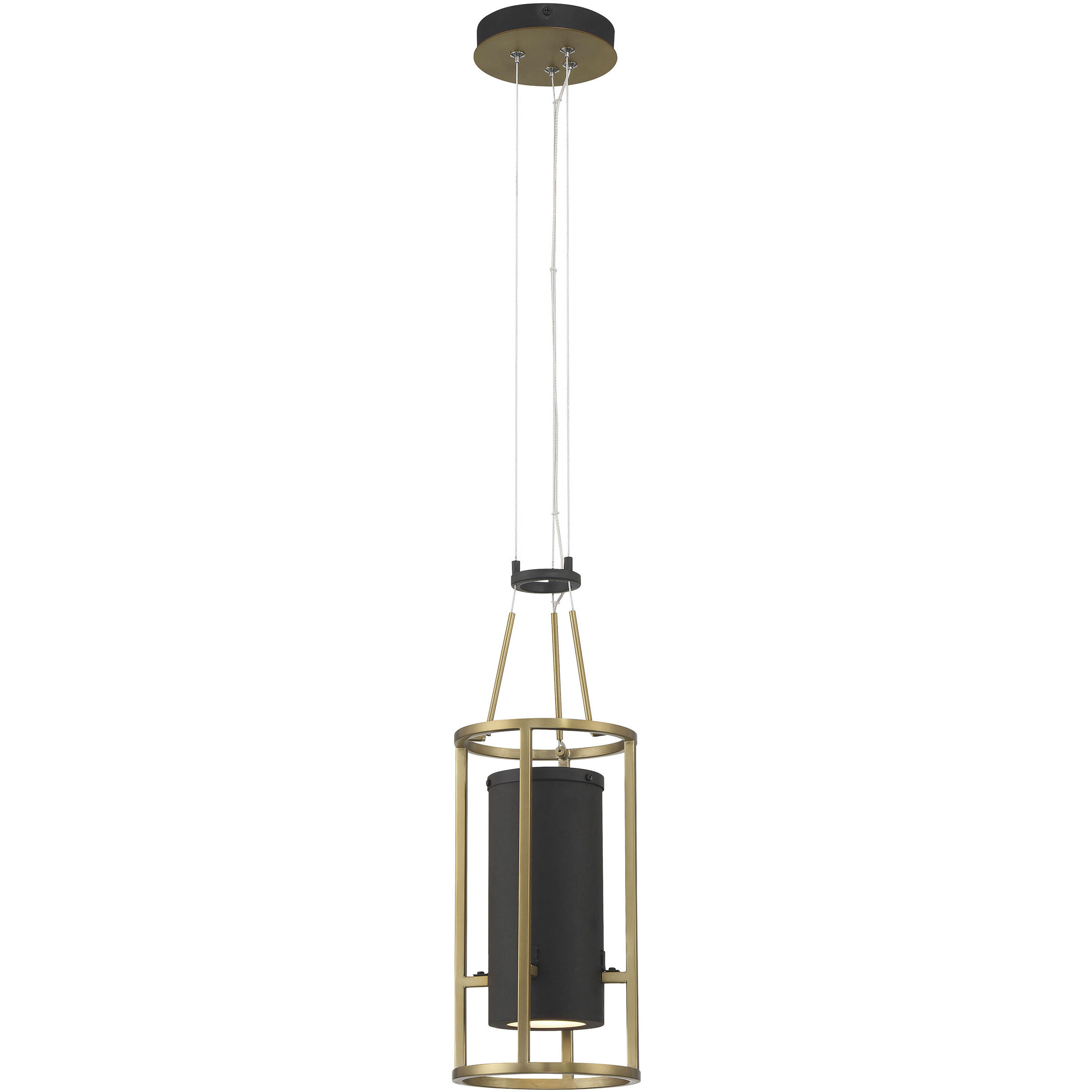 Levitation LED 6.5 inch Soft Brass And Sand Coal Mini Pendant Ceiling Light