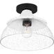 Otten 1 Light 12 inch Matte Black Semi-Flush Mount Ceiling Light