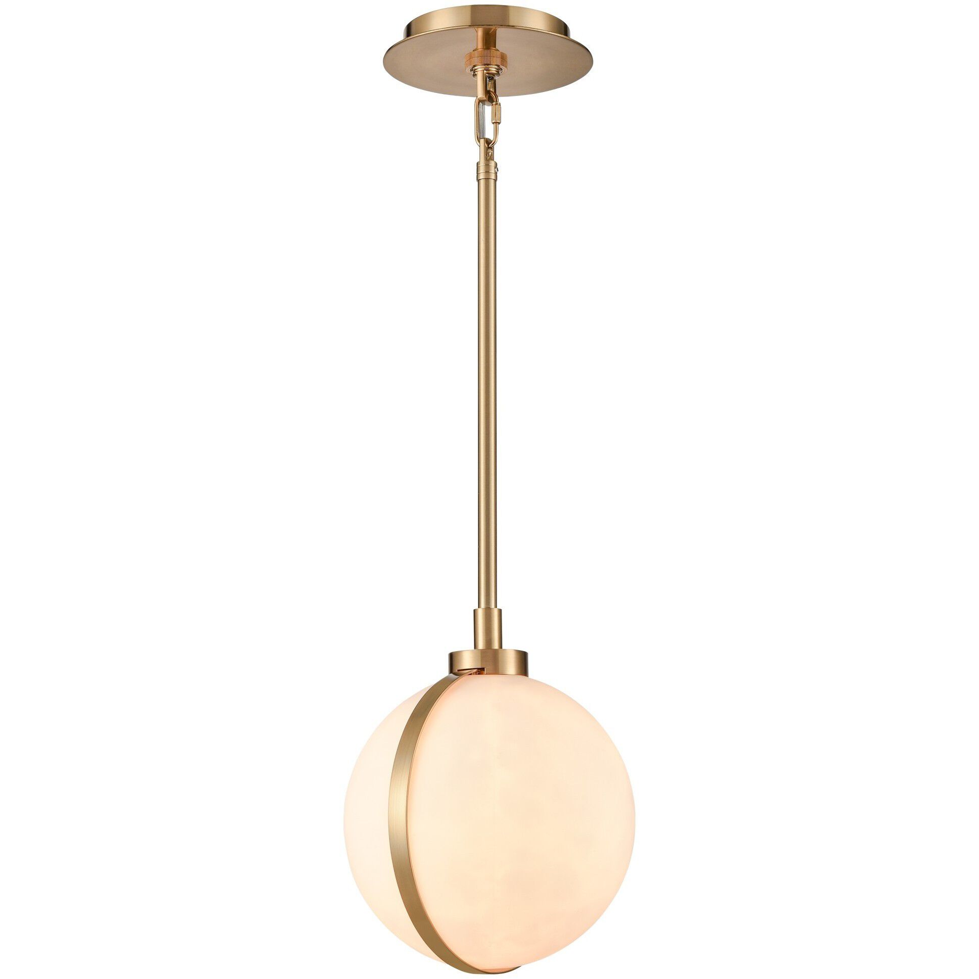 Lumis 1 Light 7.75 inch Lacquered Gold Pendant Ceiling Light, Converts to Semi Flush