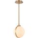 Lumis 1 Light 7.75 inch Lacquered Gold Pendant Ceiling Light, Converts to Semi Flush