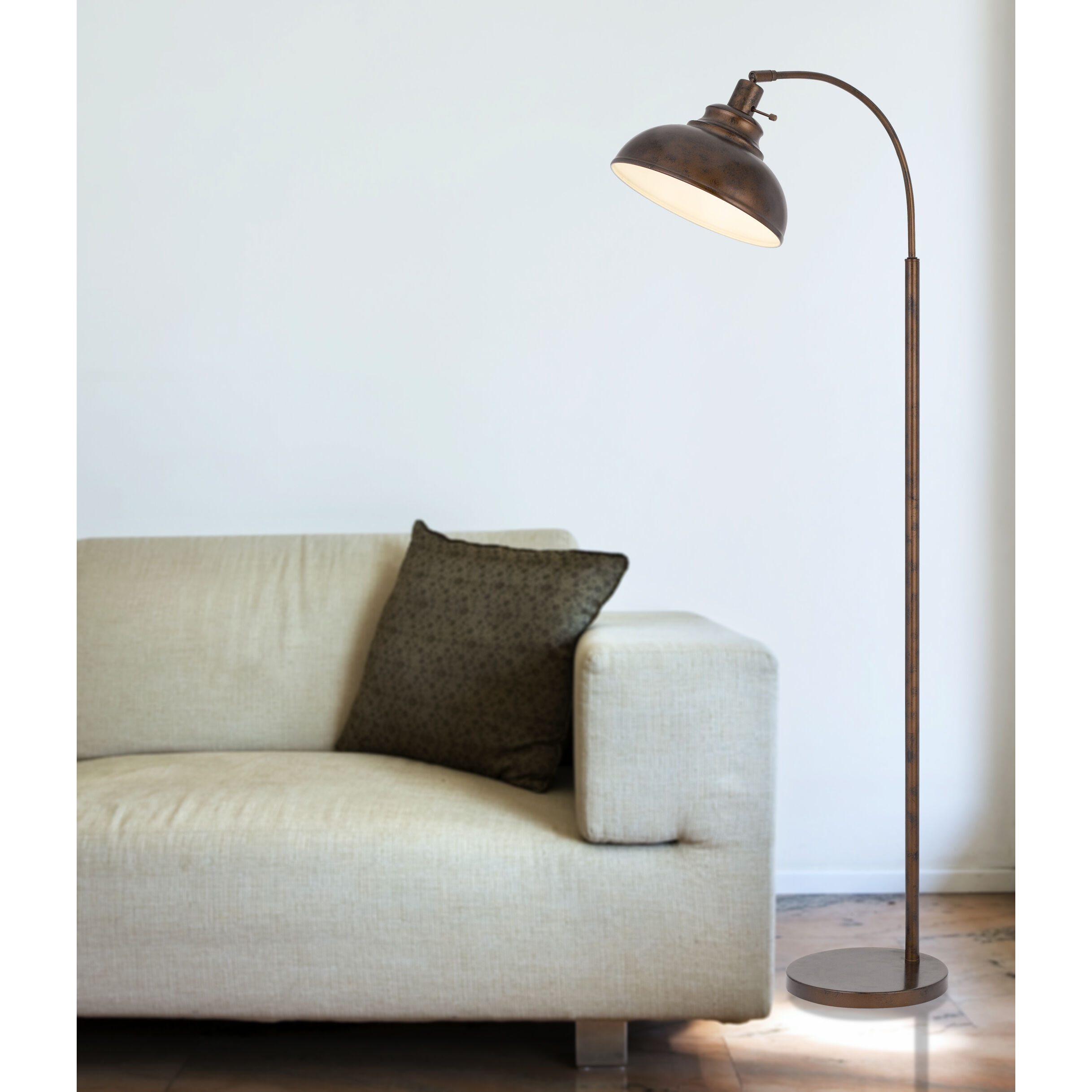 Dijon 61 inch 60.00 watt Rust Floor Lamp Portable Light