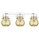 Pilaster II Sphere 3 Light 26.5 inch Polished Chrome Bath Vanity Light Wall Light in Mercury Glass