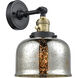 Franklin Restoration Large Bell LED 8 inch Black Antique Brass Sconce Wall Light, Franklin Restoration