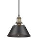 Yep Orwell 1 Light 7.5 inch Aged Brass Pendant Ceiling Light in Matte Black, Small