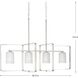 League 4 Light 40 inch Brushed Nickel Island Chandelier Ceiling Light