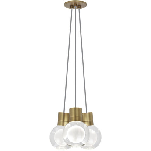 Sean Lavin Mina LED 9 inch Natural Brass Line-Voltage Pendant Ceiling Light in Gray Cord, 3, LED 90 CRI 3000K