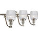 Franklin Restoration Colton 3 Light 27 inch Brushed Satin Nickel Bath Vanity Light Wall Light, Franklin Restoration