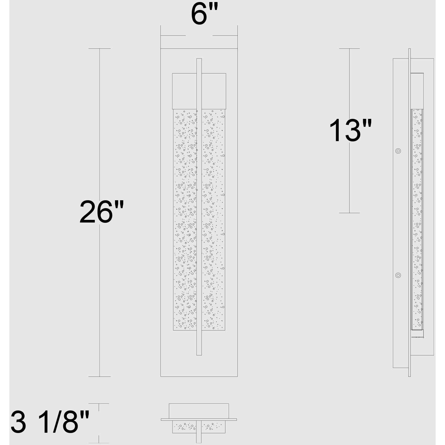 Rivera LED 26 inch Sand Black Outdoor Wall Sconce