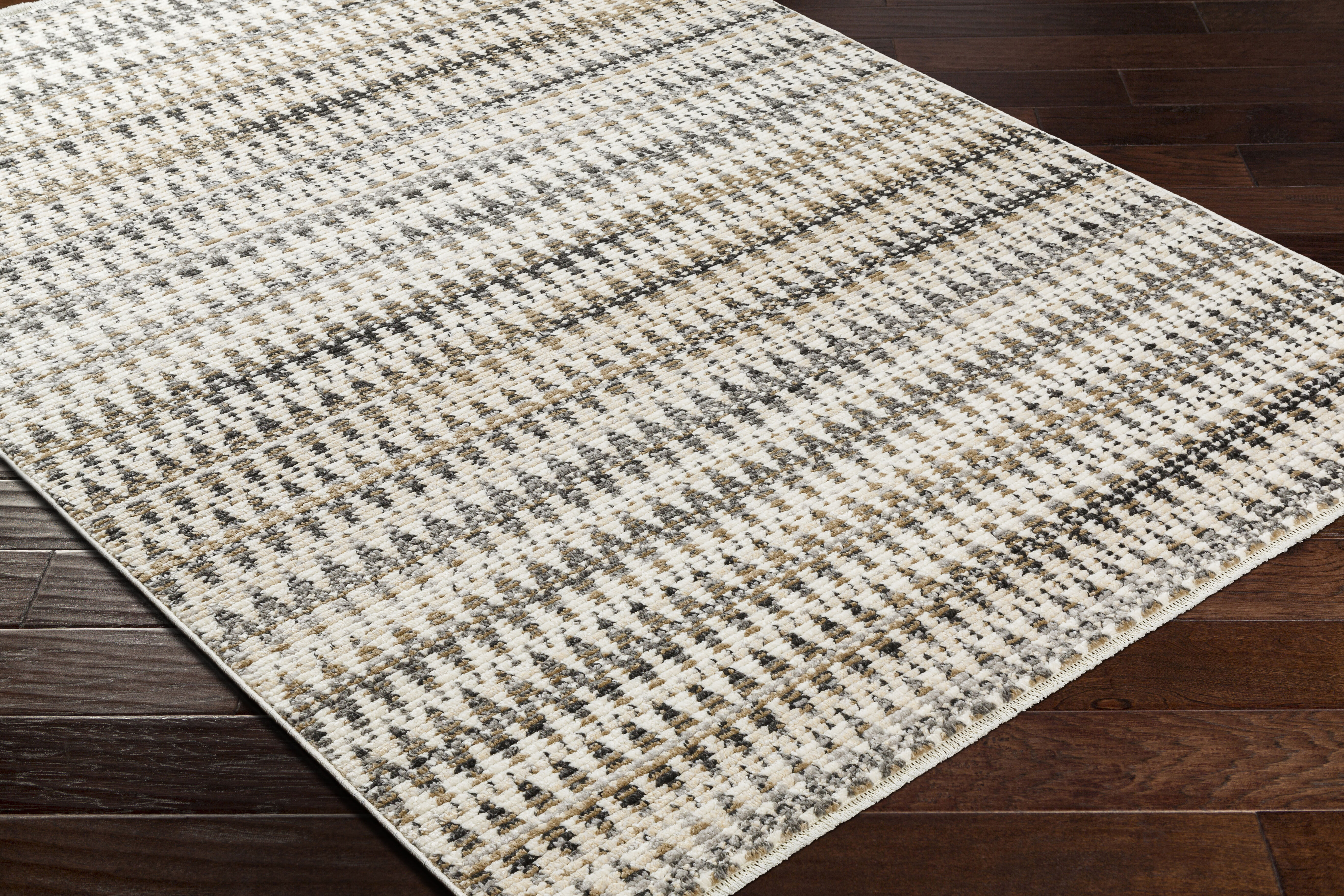 Calico 91 X 63 inch Light Grey Rug, Rectangle
