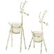 Reindeer Antique Zinc with Clear Holiday Candleholder
