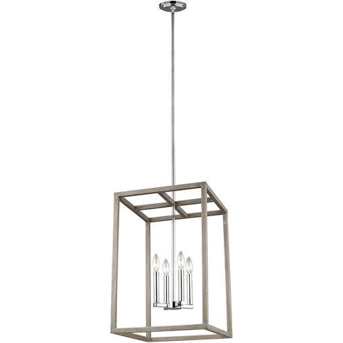 Moffet Street 4 Light 15.5 inch Washed Pine Foyer Pendant Ceiling Light, Medium