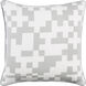 Inga 18 inch Light Gray, White Pillow Kit