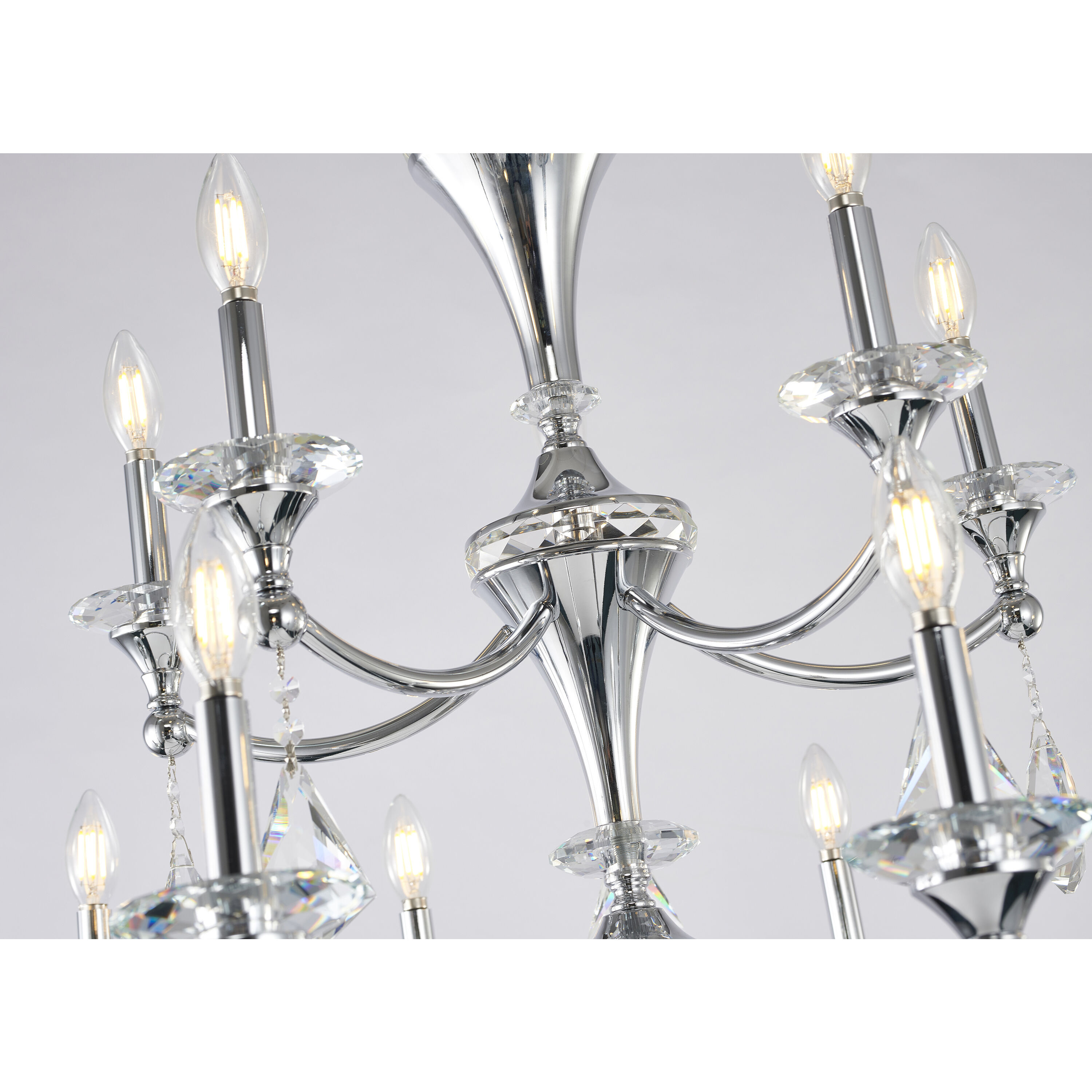 Canada 15 Light 36.5 inch Chrome Chandelier Ceiling Light