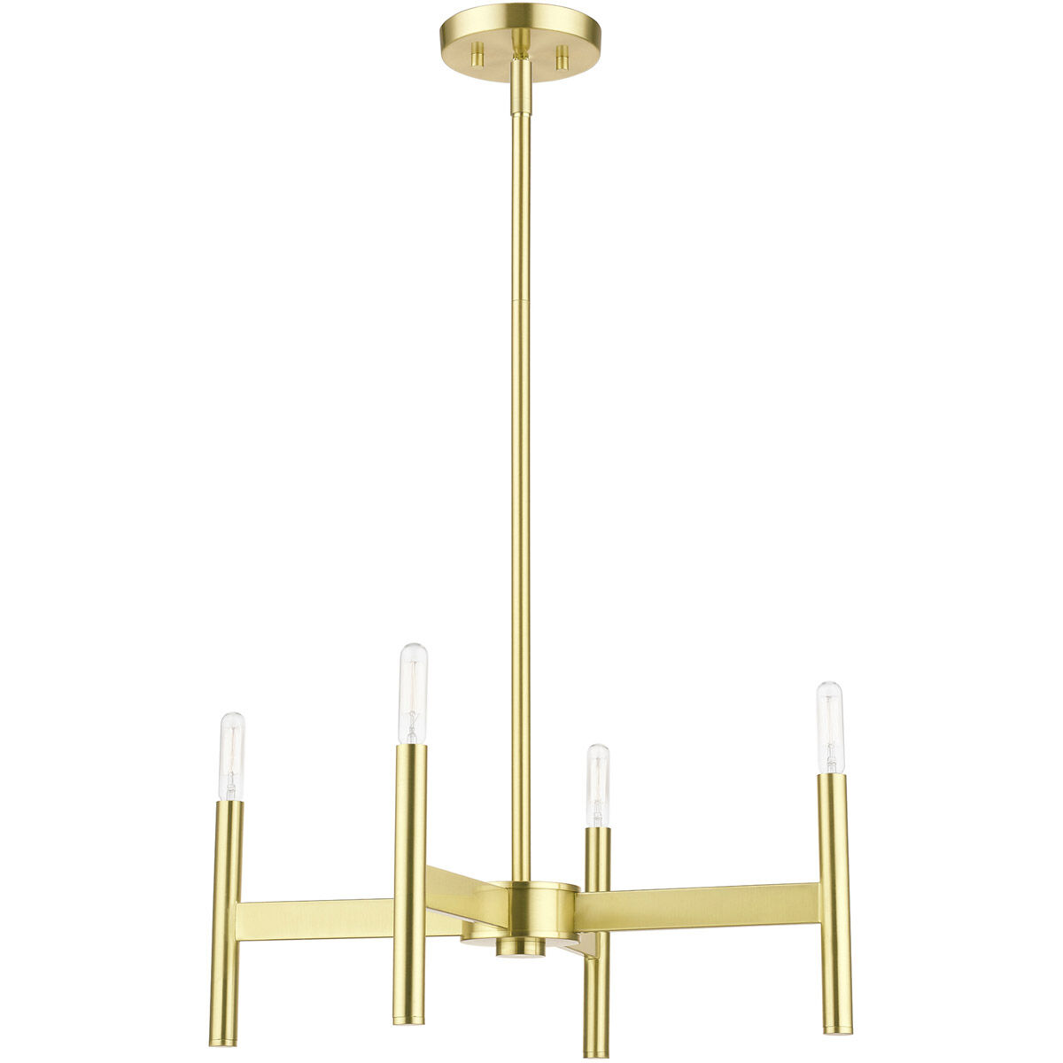 Copenhagen 4 Light 20 inch Satin Brass Chandelier Ceiling Light
