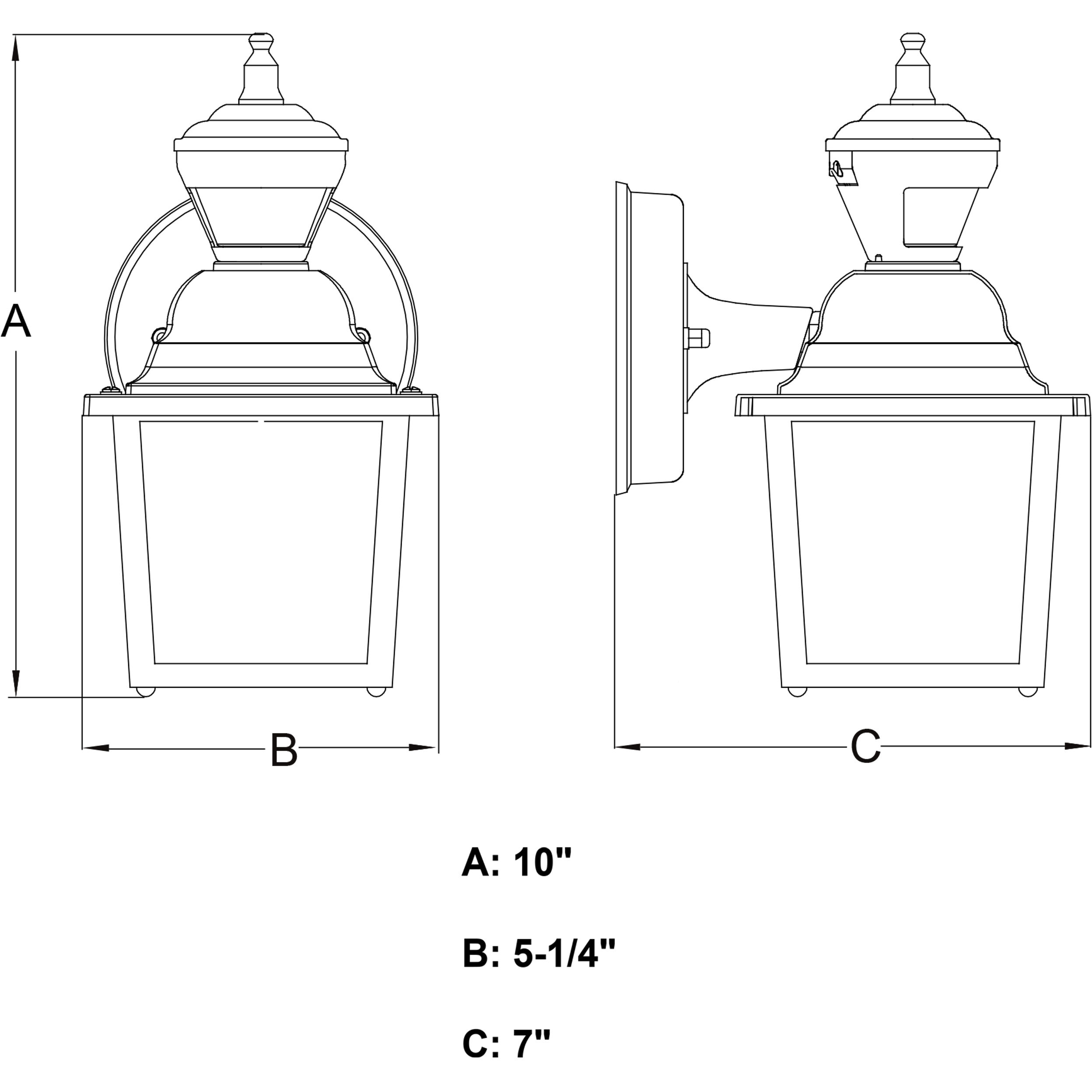 Bedford Textured Black Outdoor Motion Sensor