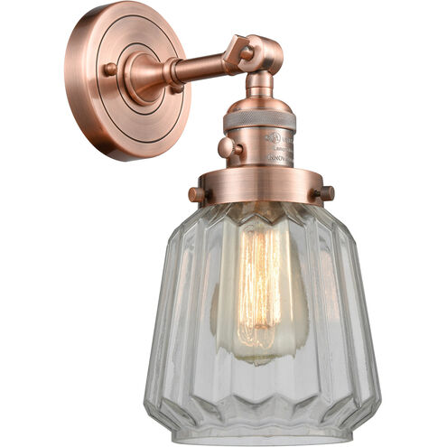 Franklin Restoration Chatham LED 6 inch Antique Copper Sconce Wall Light, Franklin Restoration