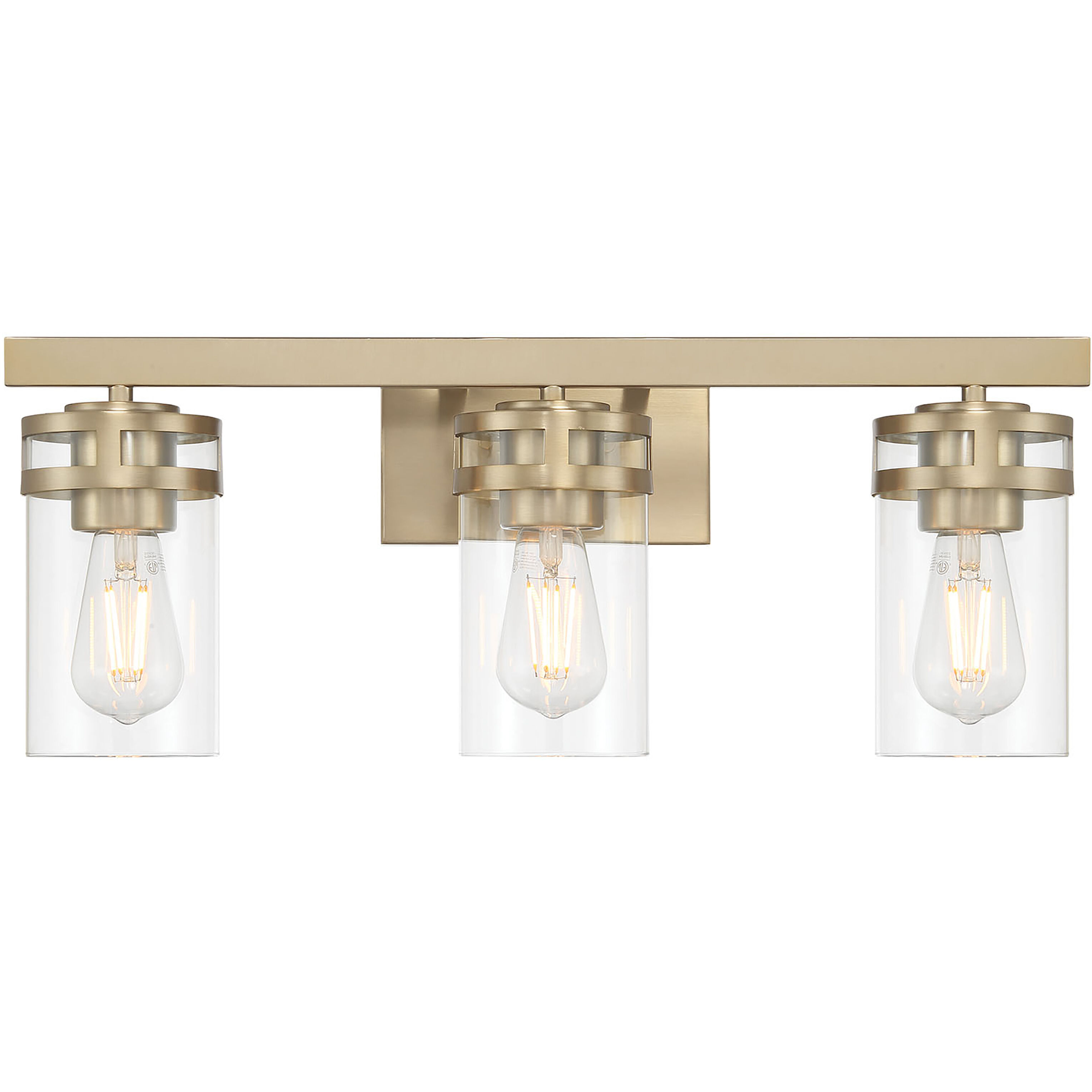 Lunden 3 Light 22 inch Modern Gold Bathroom Vanity Light Wall Light