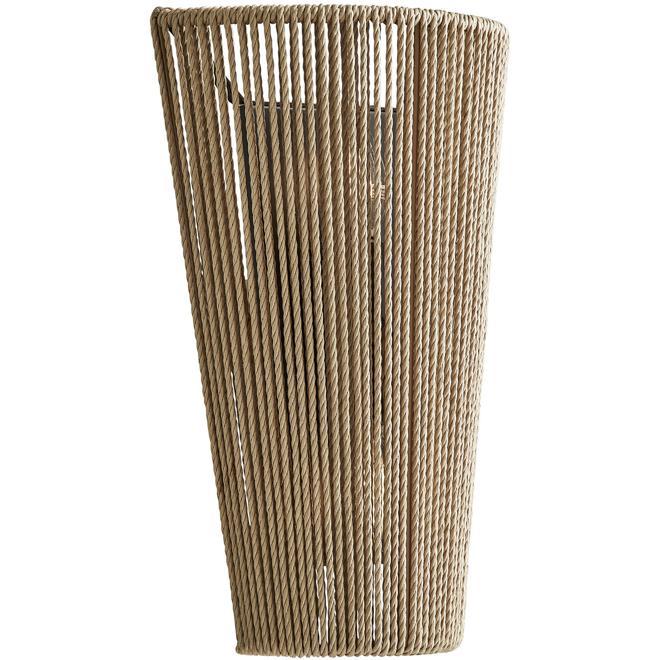 Eco Wall Sconce Wall Light in Matte Black, Natural