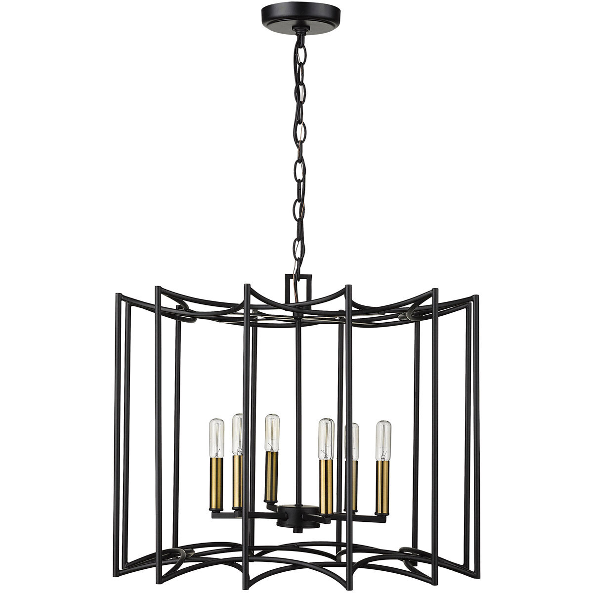 Rhian 8 Light 24 inch Matte Black Pendant Ceiling Light