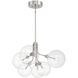 Contemporary LED 26.75 inch Brushed Nickel Chandelier Ceiling Light
