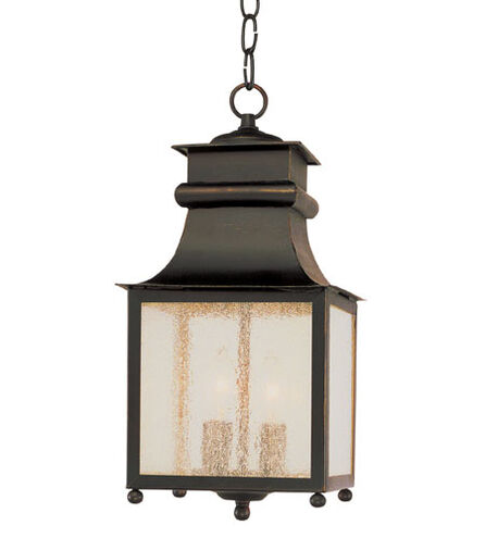 Santa Ines 2 Light 8 inch Weathered Bronze Outdoor Hanging Lantern