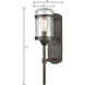 Torch 1 Light 21 inch Hazelnut Bronze with Clear Outdoor Wall Sconce