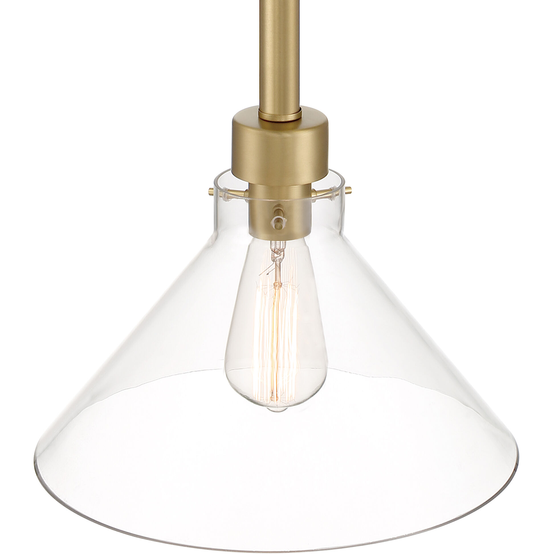 Willow Creek 1 Light 12 inch Brushed Gold Pendant Ceiling Light